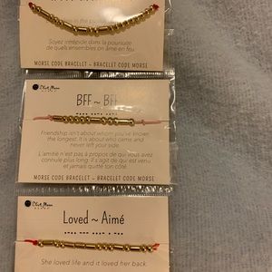 Blue Moon beads bracelets 3 BFF, Fearless, Loved